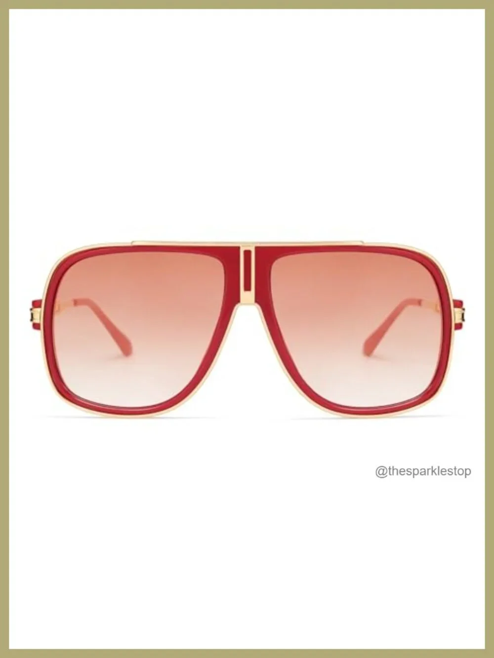 Retro Aviator Sunglasses Oversized Metal Frame UV400 Protection Driving Shades